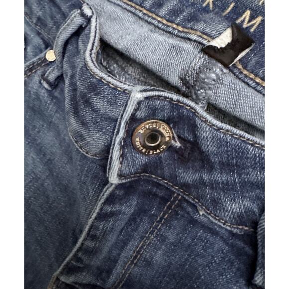 WHITE HOUSE BLACK MARKET Womens Size 2 Ripped Skimmer Raw Hem Blue Jeans WHBM - Picture 7 of 10